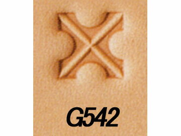 ■型番：CKG542■商品名：ジオメトリック G542■販売価格：696円（税込）　/　633円（税抜）■メール便について：メール便（220円）対応商品です。■発送予定目安：4日以内（日祝日は除く）■サイズ：9mm■商品説明：レザークラフト普及の歴史と共に長く親しまれてきたスタンダードな刻印です。種類が豊富でカービング、スタンピングの図柄のほとんどにこの通常刻印が用いられます。■使用方法：水で湿らせた革を大理石やゴム板の上に置き、刻印を垂直に立てて木槌で打刻します。■取扱いメーカー：クラフト社■別称：Geometric■【注意点】閲覧環境等によって画像の色合いが異なることもあります。◇在庫切れ等によって予定日内に発送できない場合はご連絡させていただきます。