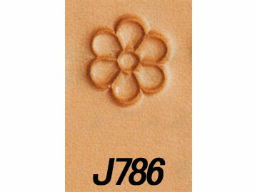 フラワーセンター J786 12.5mm【メール便選択可】 [クラフト社] レザークラフト刻印 刻印（A～Z）/クラフト社