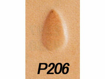 ■型番：CKP206■商品名：ペアーシェーダー P206■販売価格：440円（税込）　/　400円（税抜）■メール便について：メール便（220円）対応商品です。■発送予定目安：4日以内（日祝日は除く）■サイズ：9mm■商品説明：レザークラフト普及の歴史と共に長く親しまれてきたスタンダードな刻印です。種類が豊富でカービング、スタンピングの図柄のほとんどにこの通常刻印が用いられます。■使用方法：水で湿らせた革を大理石やゴム板の上に置き、刻印を垂直に立てて木槌で打刻します。■取扱いメーカー：クラフト社■別称：Pear Shader■【注意点】閲覧環境等によって画像の色合いが異なることもあります。◇在庫切れ等によって予定日内に発送できない場合はご連絡させていただきます。■関連商品■