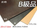 【B級切り革】グレージングベンズ 全3色 25×17.5cm 5.0mm/4.0mm 1枚【メール便選択可】 [レザークラフトぱれっと] レザークラフト切り革（カットレザー） 定番切り革（B級品）