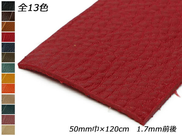 アリゾナレース 全13色 50mm巾×120cm 1.7mm前後 1本[レザークラフトぱれっと] レザークラフト革ひも レース ヌメ革レース