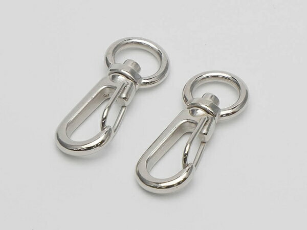 アミナスカン 丸頭 PN11 全8色 内巾丸10mm 2ヶ/100ヶ【メール便選択可】 [レザークラフトぱれっと] レザークラフト金具 ナスカン