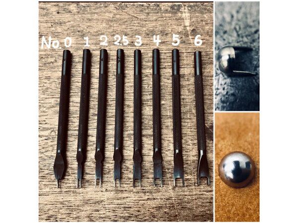 スポッツ用穴あけ No.0/No.1/No.2/No.2.5/No.3/No.4/No.5/No.6【メール便選択可】 [レザークラフトぱれ..