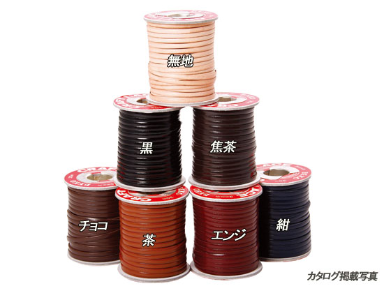 クラフトレース巻き 全7色 3mm巾×30m 0.7mm厚 1巻【送料無料】 [クラフト社] レザ...
