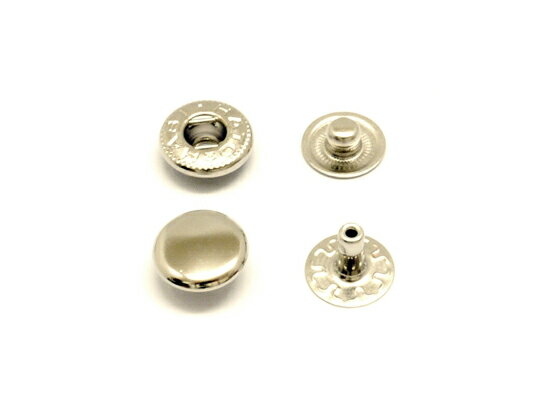 【箱売り】バネホック 小 ニッケル φ10mm｜足の長さ6mm 500ヶ【送料無料】 [ぱれっと] レザークラフトまとめ買い（業販） ホック箱売り