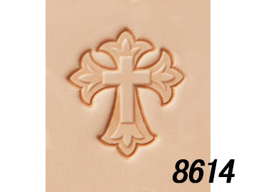 3Dスタンプ（絵刻印） クロス 8614【メール便選択可】 [協進エル] レザークラフト刻印 3Dスタンプ