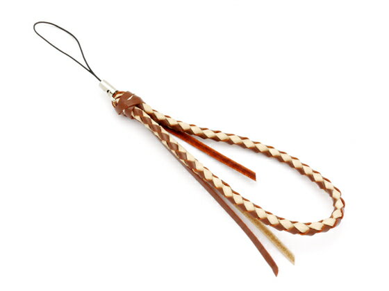 【完成品】ダイヤ編みストラップ 赤/緑/ブラウン 長さ11cm（ストラップ含まず） 1ヶ【メール便選択可】 [レザークラフトぱれっと] レザークラフト完成品 ストラップ