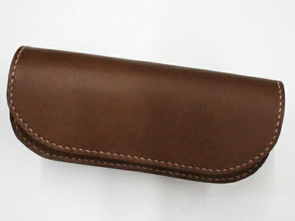 【型紙】通しマチのメガネケース 約7×16×5cm【メール便選択可】 [レザークラフトぱれっと] レザークラ..