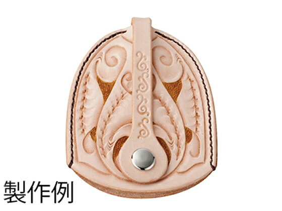 カウベルキーキット 無地 10.5×7.5cm【メール便選択可】 [協進エル] レザークラフト皮革キット キーケ..