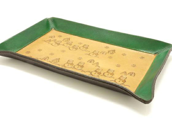 刻印で飾るトレーキット（長方形） 無地 12x19cm【メール便選択可】 [レザークラフ...
