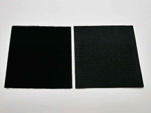 【YKK】クイックロン（面ファスナー） 10cm単位カット売り 黒 100mm巾×10cm 貼り合わせ2.5mm厚【メール便選択可】 [ぱれっと] レザークラフト副資材 テープ