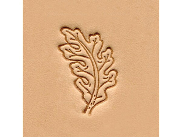 絵刻印 オークリーフ 25mm×17mm【メール便選択可】 [レザークラフトぱれっと] レザークラフト刻印 絵刻..