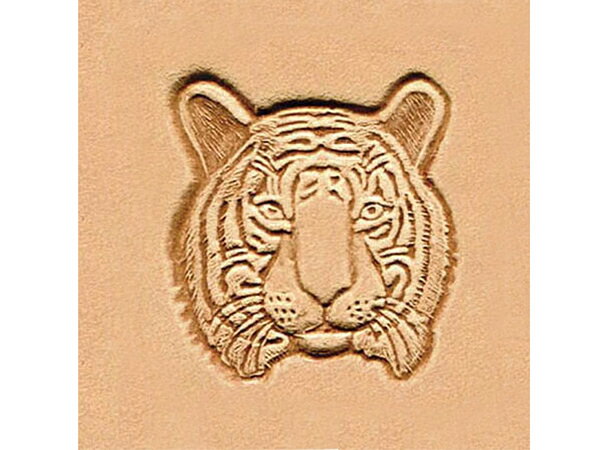 絵刻印 タイガーヘッド 27mm×24mm  レザークラフト刻印 絵刻印（2-3Dスタンプ）