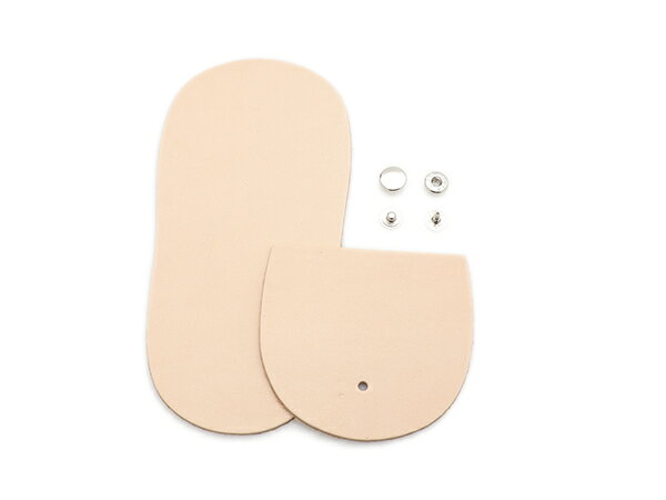 シンプル馬蹄型小銭入れキット 無地 8x8cm【メール便選択可】 [レザークラフトぱれ...