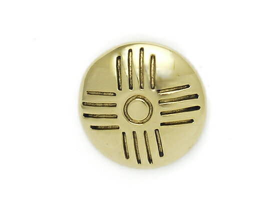 プレーンコンチョ クアドラ 真鍮 16mm 1ヶ ネジ式（タイプF）【メール便選択可】 [コンチョワールド] レザークラフトコンチョ デザインコンチョ（ネジ式）