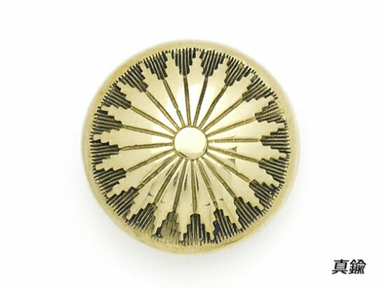 プレーンコンチョ 真鍮 25mm 1ヶ ループ【メール便選択可】 [コンチョワールド] レザークラフトコンチョ デザインコンチョ（ループ）