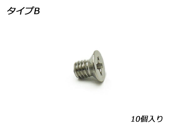 コンチョネジ ニッケル φ6×5mm 10ヶ タイプB【メール便選択可】 [ぱれっと] レザークラフトコンチョ コンチョネジ