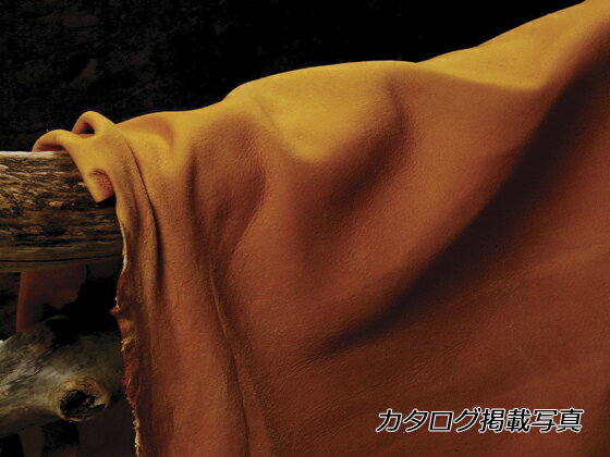 鹿革ヌバックワイルドスモーク ナチュラル 約110デシ 2.5mm前後 デシ単価198円（税込） 全裁【送料無料】 [クラフト社] [価格変動品] レザークラフト半裁 1枚革 鹿革