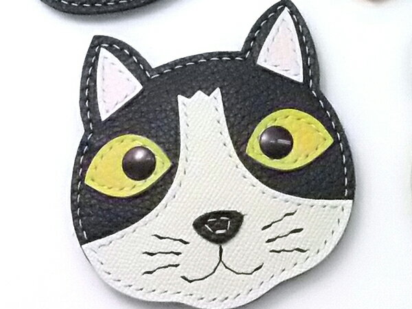 アニマルセレクションポーチ ネコ 縦11cm【メール便選択可】 [協進エル] レザークラフト皮革キット 縫..