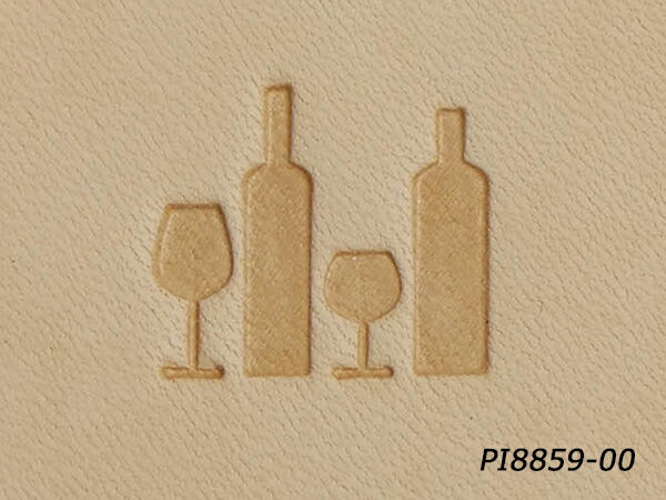 ミニ絵刻印 ワイン 15×13mm【メール便選択可】 [レザークラフトぱれっと] レザークラフト刻印 ミニ絵刻印