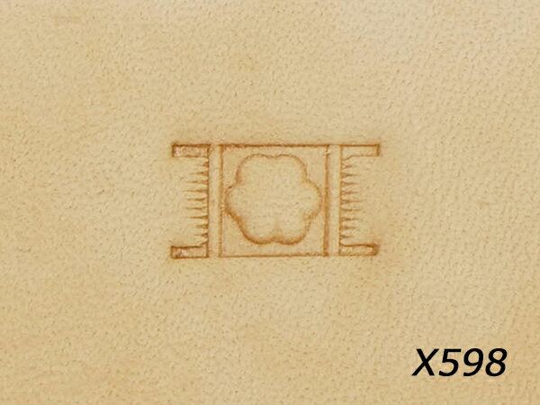 バスケットウィーブ 花入り X598 12×7mm【メール便選択可】 [レザークラフトぱれっと] レザークラフト..