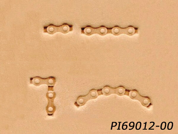 ボーダースタンプセット チェーン 11×3mm 4本セット【送料無料】 【メール便選択可】 [レザークラフトぱれっと] レザークラフト刻印 ボーダースタンプセット