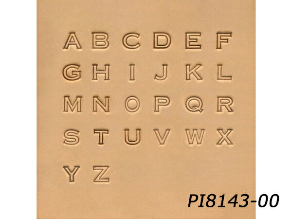 アルファベット刻印セット（ブロック体） 大 約13mm 26文字【送料無料】 【メール便選択可】 [レザークラフトぱれっと] レザークラフト刻印 アルファベット刻印セット