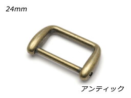 デザイン角丸カン ネジ式 PK02 アンティック 内巾24mm 1ヶ【メール便選択可】 [ぱれっと] レザークラフト金具 角カン 装飾カン