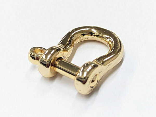 シャックル S 本金 ベルト巾7mm（本体高さ24mm） 1ヶ【メール便選択可】 [レザークラフトぱれっと] レザークラフト金具 角カン 装飾カン