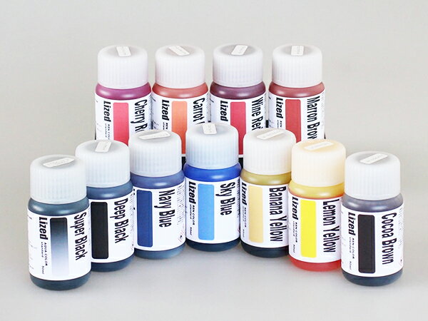 【Lized】Coloring Box DYESTUFF 各50ml【送料無料】 [ぱれっと] レザークラフト染料 溶剤 接着剤 Lized