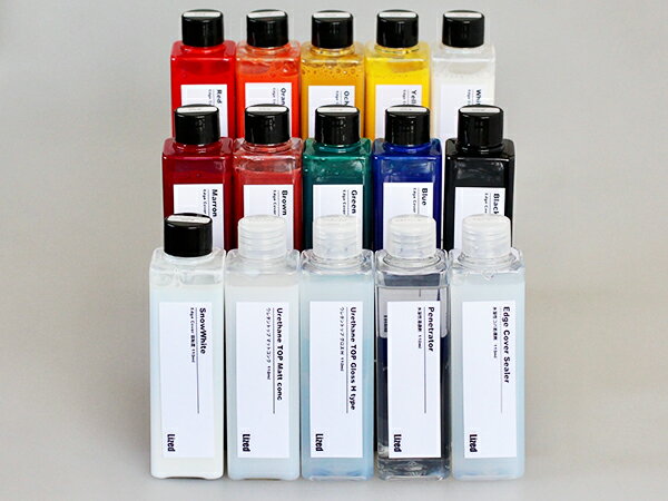 ■型番：PL091■商品名：【Lized】Coloring Box PIGMENT（コバ着色と吟面顔料仕上げセット）■販売価格：12320円（税込）　/　11200円（税抜）■メール便について：この商品はメール便には対応しておりません。■発送予定目安：4日以内（日祝日は除く）■商品説明：コバ及び銀面に使用できる顔料仕上げに特化したセット販売となります通常は100mlとなりますがセット販売限定で10%増量で110ml専用ボトルとなりますLizedの調色ベースとなる原色11色をエッジカバー低粘度で配合工程を組みます素地調整と密着性向上にエッジカバーシーラー顔料濃度の調整と艶調整にウレタントップグロスHとマットコンク刷毛ムラや弾きを解消するペネトレーターエアブラシなどのスプレー塗装が可能でしたら、アンカーコート・NCやCABラッカートップとの併用を推奨します■セット内容：エッジカバー低粘度11色（ブラック、ホワイト、ブルー、イエロー、レッド、ブラウン、オレンジ、オーカー、グリーン、マルーン、スノーホワイト）110ml各1ヶ、ウレタントップ　グロスH　110ml1ヶ、ウレタントップ　マットコンク　110ml1ヶ、ペネトレーター　110ml1ヶ、エッジカバー シーラー　110ml1ヶ■取扱いメーカー：ぱれっと■生産国：日本■【注意点】閲覧環境等によって画像の色合いが異なることもあります。◇在庫切れ等によって予定日内に発送できない場合はご連絡させていただきます。