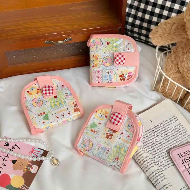 Other - 小銭入れ 夏 ドーパミンカラー ミニ 多層 カードケース カートゥーン柄 収納ポーチ 日常使い 軽量 かわいい ポップ カラフル コンパクト 女性向け
