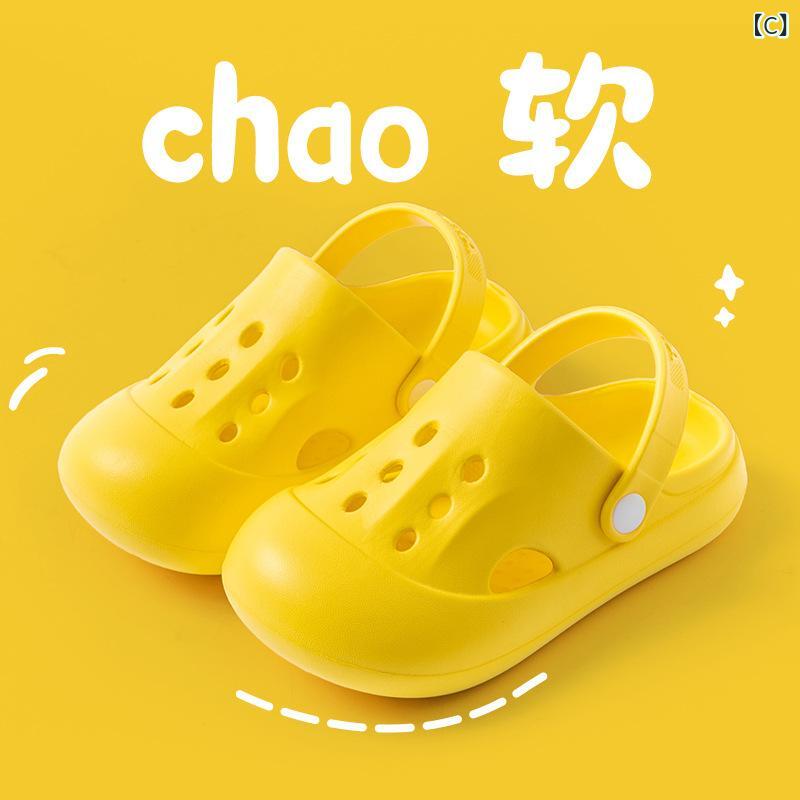 サンダル 子供用 キッズ 男の子 女の子 夏用 EVA素材 厚底 防滑 柔らかクッション ...