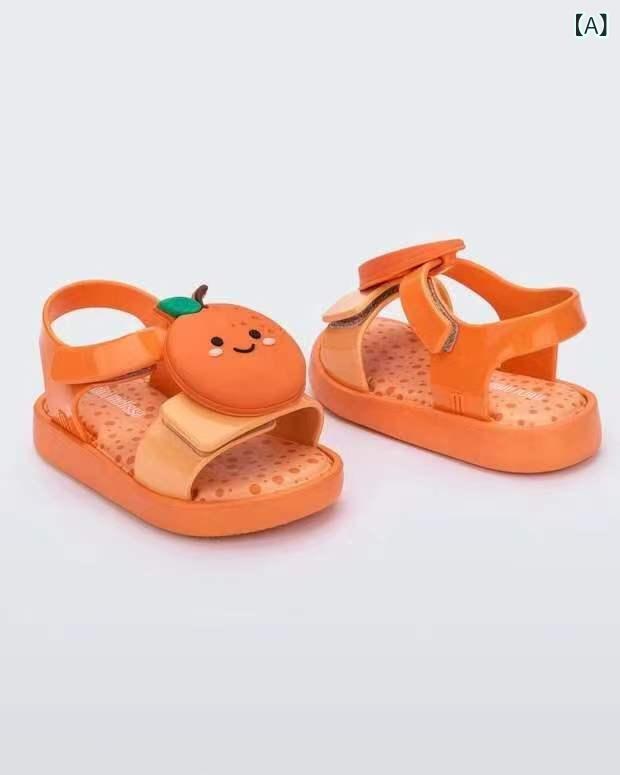 Sandalias para niños, niños, niñas, bebés, verano, motivo de frutas, lindas sandalias de playa, material de gelatina, ligeras, flexibles, juegos acuáticos, rosa — vista 2