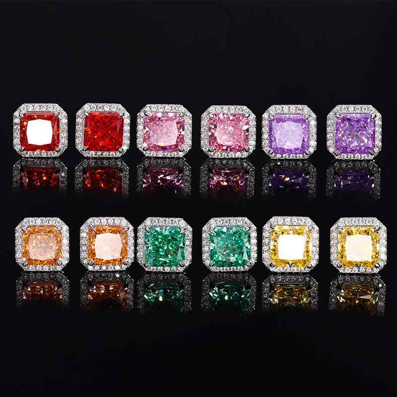 ・素材: 銅メッキ金・加工: ラインストーンインレイ・形状: ジオメトリック・カラー: イエロー,ディープピンク,パープル,レッド,パパラチア,エメラルド・スタイル: ラグジュアリー・パターン: ジオメトリック・スタイル分類: ファッション通勤・対象: 女性