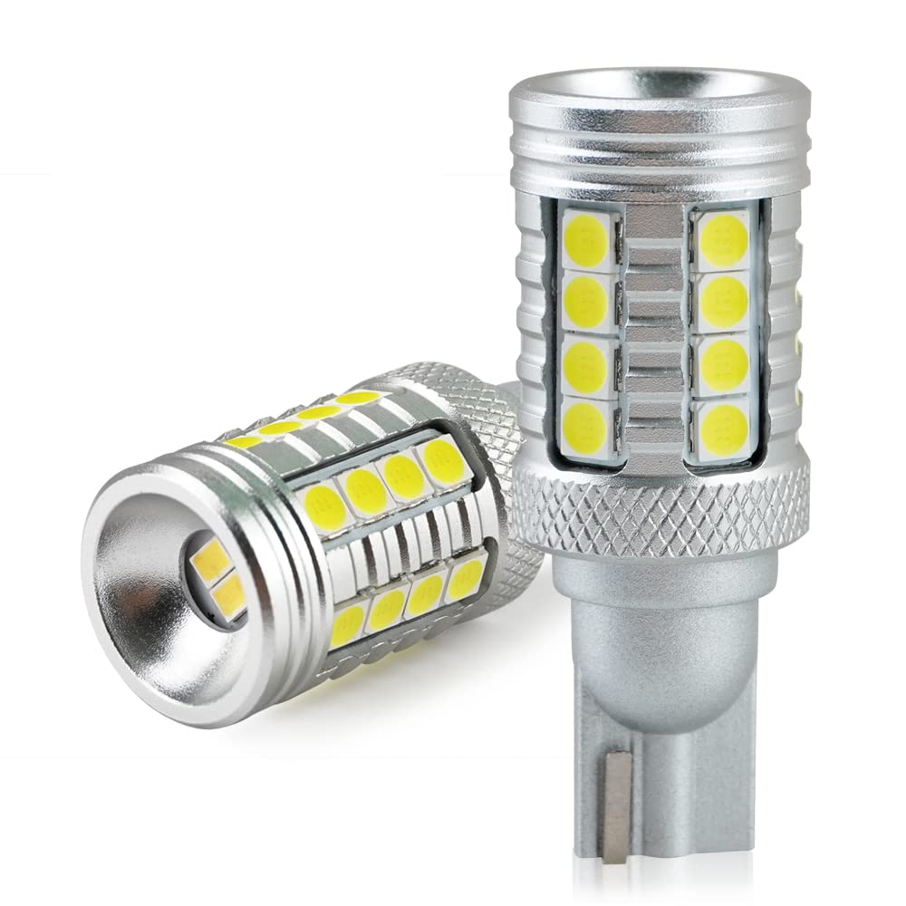 Accessories - T16 LED バックランプ 爆光 5000ルーメン 6500K 車検対応 キャンセラー内蔵 Canbus T15 W16W 後退灯 バックライト 26連3030SMD チップ 12V/24V(ハイブリッド車?EV車対応) 超強化電源回路 70000時間 (2個入り)