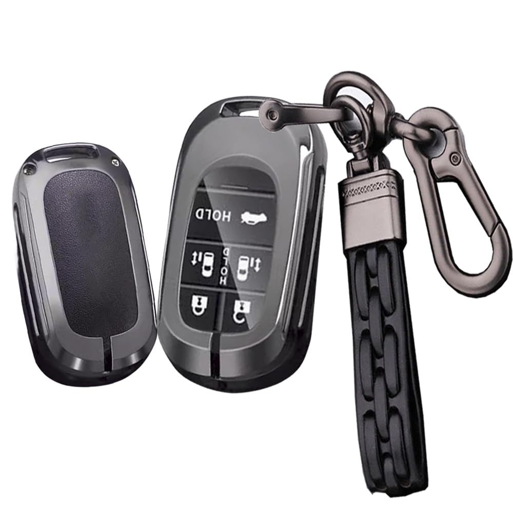 専用 スマート キーケース キーカバー キーホルダー アルミ合金+革 Hond新型ステップワゴン RP6 7 8 NE..