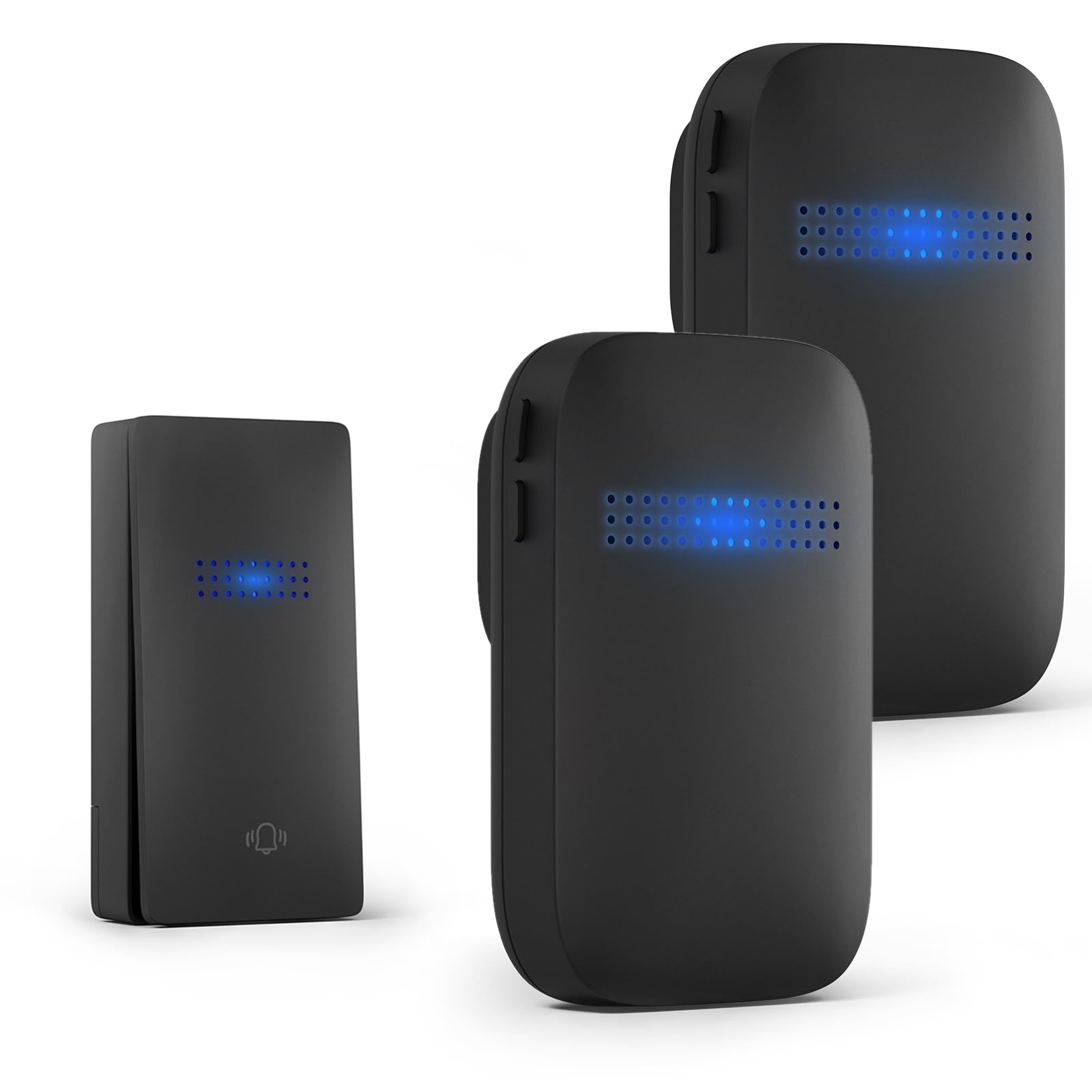 ワイヤレスチャイム 玄関チャイム 電池不要 自動発電 ドアベル 38曲メロディー 5段階音量調節 200M無線..