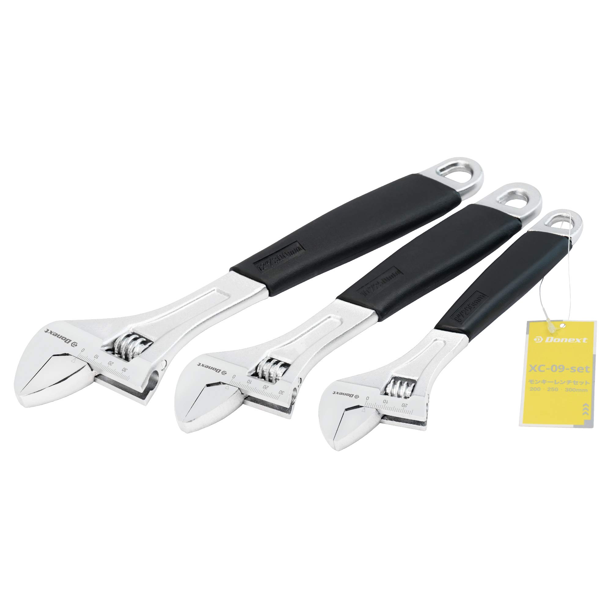 モンキーレンチセット ゴムマット付 CR-V 3PC 200?250?300mm