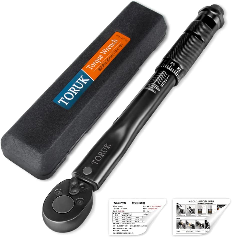 Rakuten - プレセット型 トルクレンチ 差込角9.5mm 3/8インチ 2-24N?m 車/バイク修理レンチ タイヤ交換 自転車修理 バイク用 車 専用ケース付き
