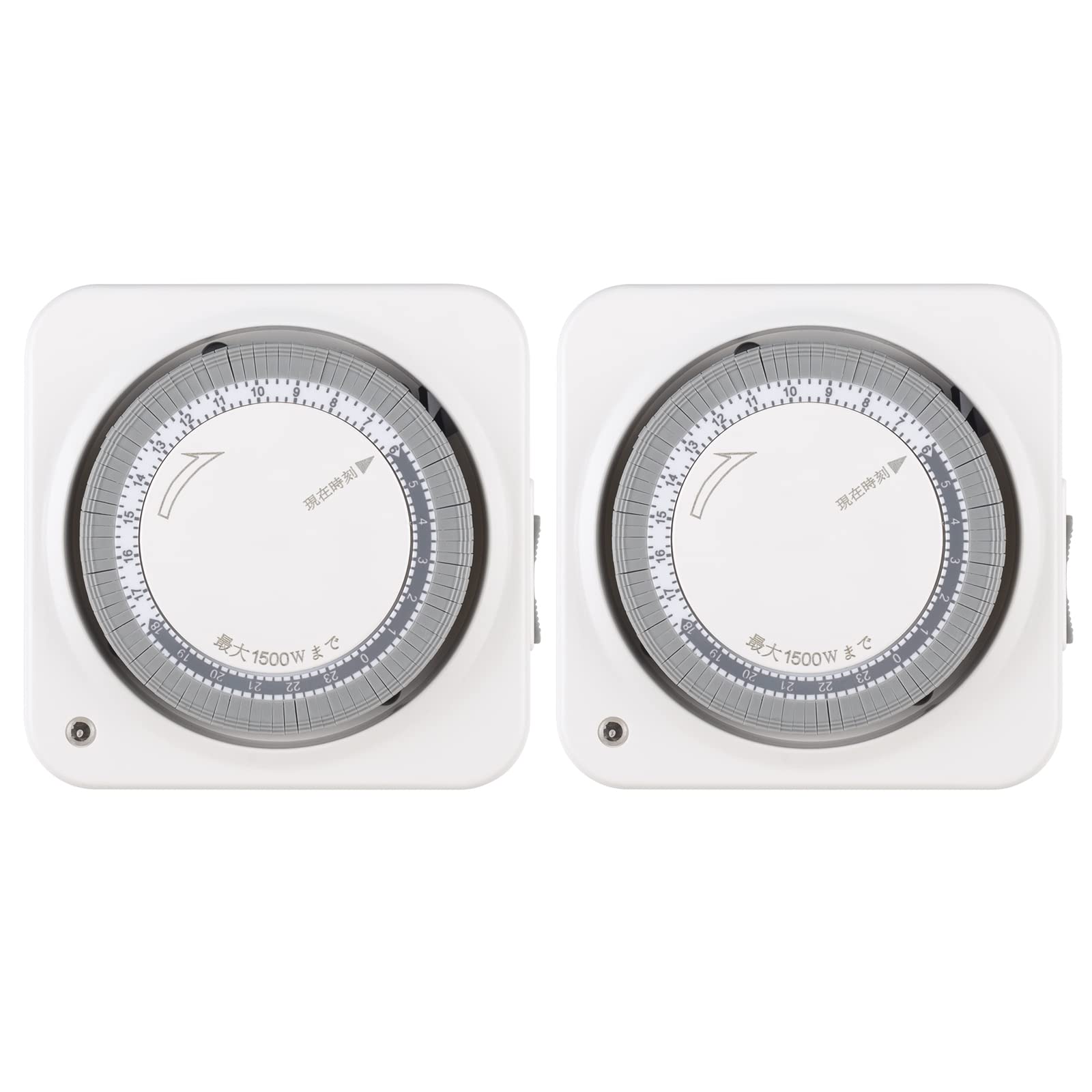 24時間 スイッチ式 プログラム コンセントタイマー 15分単位 最大48プログラム リピート機能 便利 安心 電気ボット 扇風機などに適している AC100V 15A 1500W 2パック