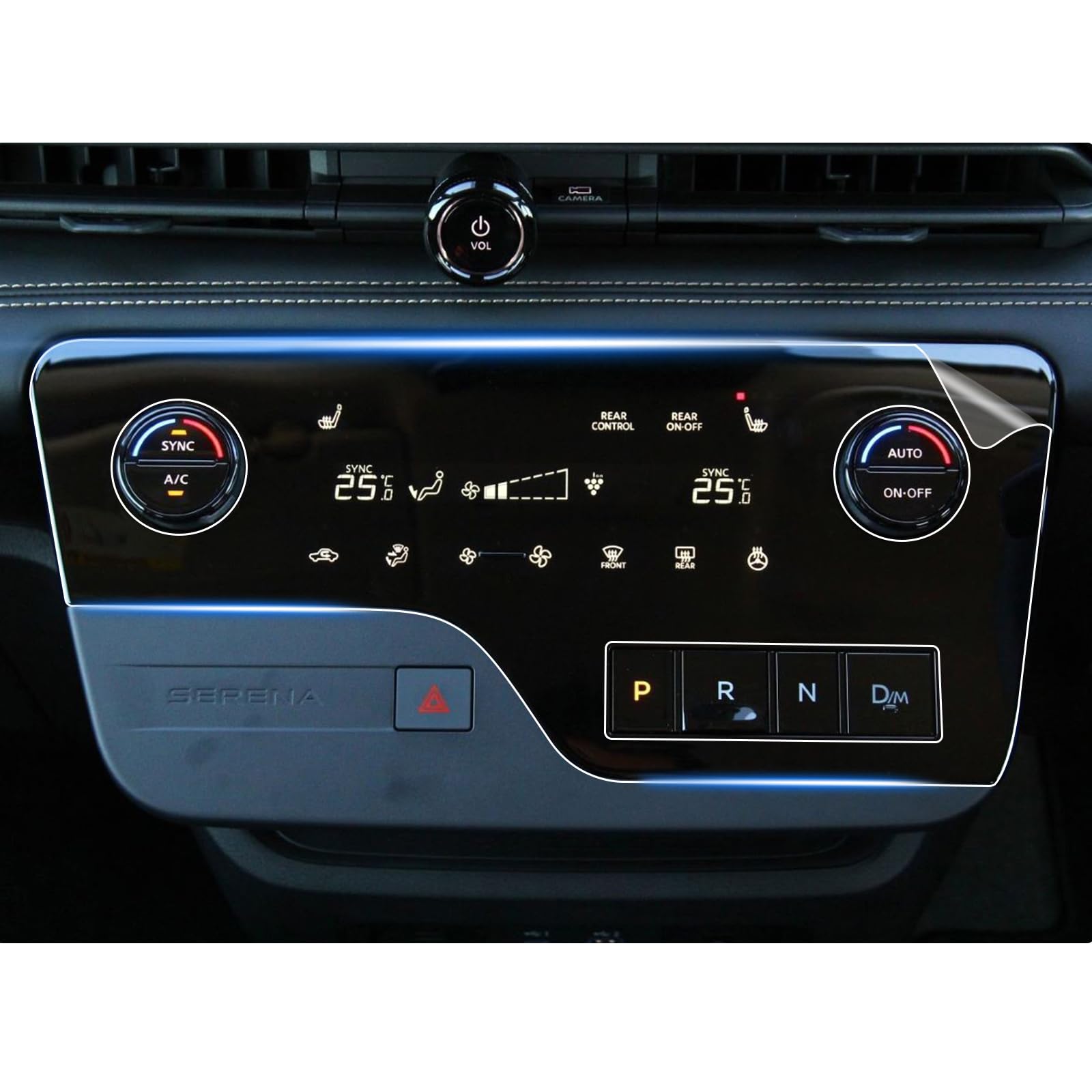 Rakuten - 改良済み 新型 日産 セレナSERENA C28型 6代目 専用 エアコンパネル 保護フィルム R4~ PET製フィルム エアコンフィルム フィルム 汚れ防止 4H 貼付簡単 アクセサリー カスタム パーツ 2枚入り