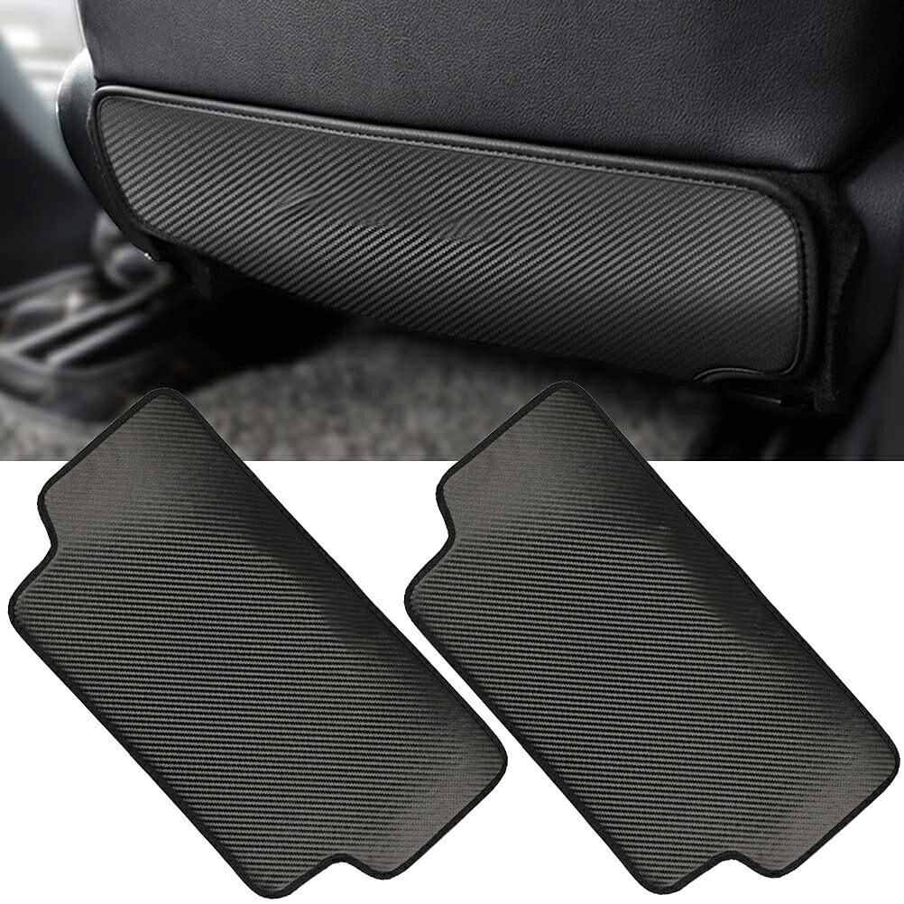 Rakuten - RAV4 50系 専用 キックガード RAV4 シート バック マット 後部座席 プロテクター 汚れ防止 蹴り防止 刺繍 RAV4 内装 パーツ カスタム ドレスアップ 運転席/助手席対応 2Pセット 取付簡単 カーボン調 (赤い)