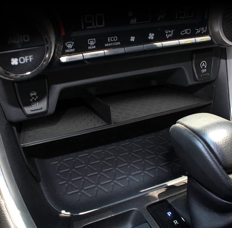 Rakuten - RAV4 50系 コンソールボックス コンソール収納ボックス センターコンソール ボックス 車種専用 コンソールトレイ カーアクセサリー 内装パーツ 滑り止め防止ラバーマット付き ABS素材 1PCS 新型 RAV4 2019年〜XA50系【ブラック】RAV4-ZKB