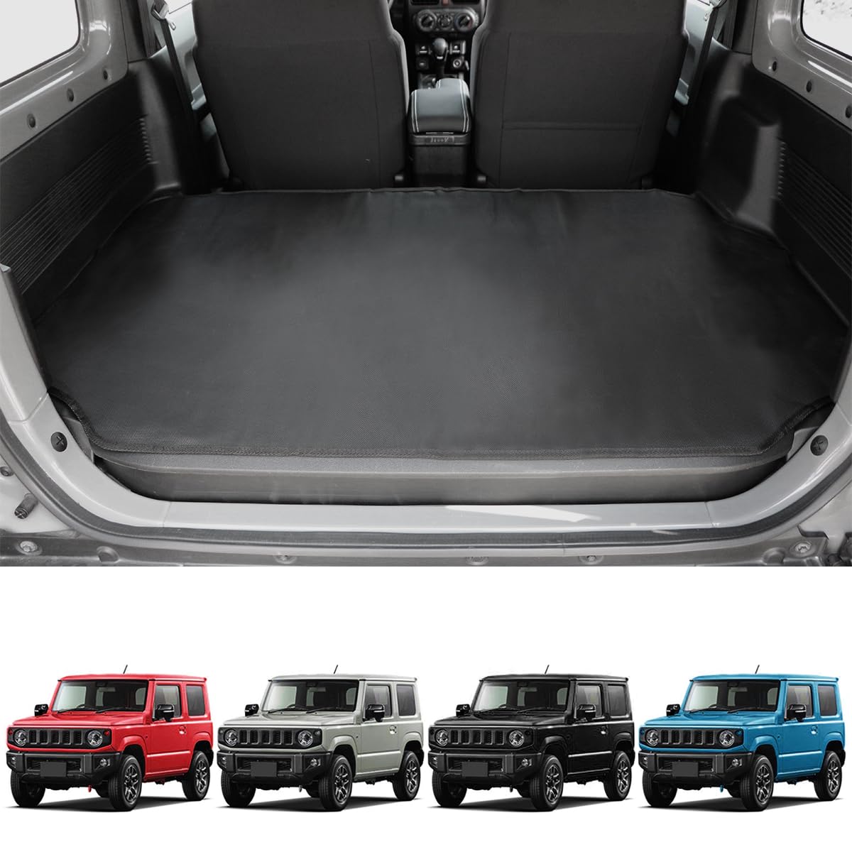 Rakuten - ラゲッジマット 新型ジムニー用 JB64W JB74W 専用 ラゲッジマット 撥水 荷台マット 汚れに強い 後部座席 滑り止め ゴム製 耐久性 取付簡単 ジムニー用 ブラック