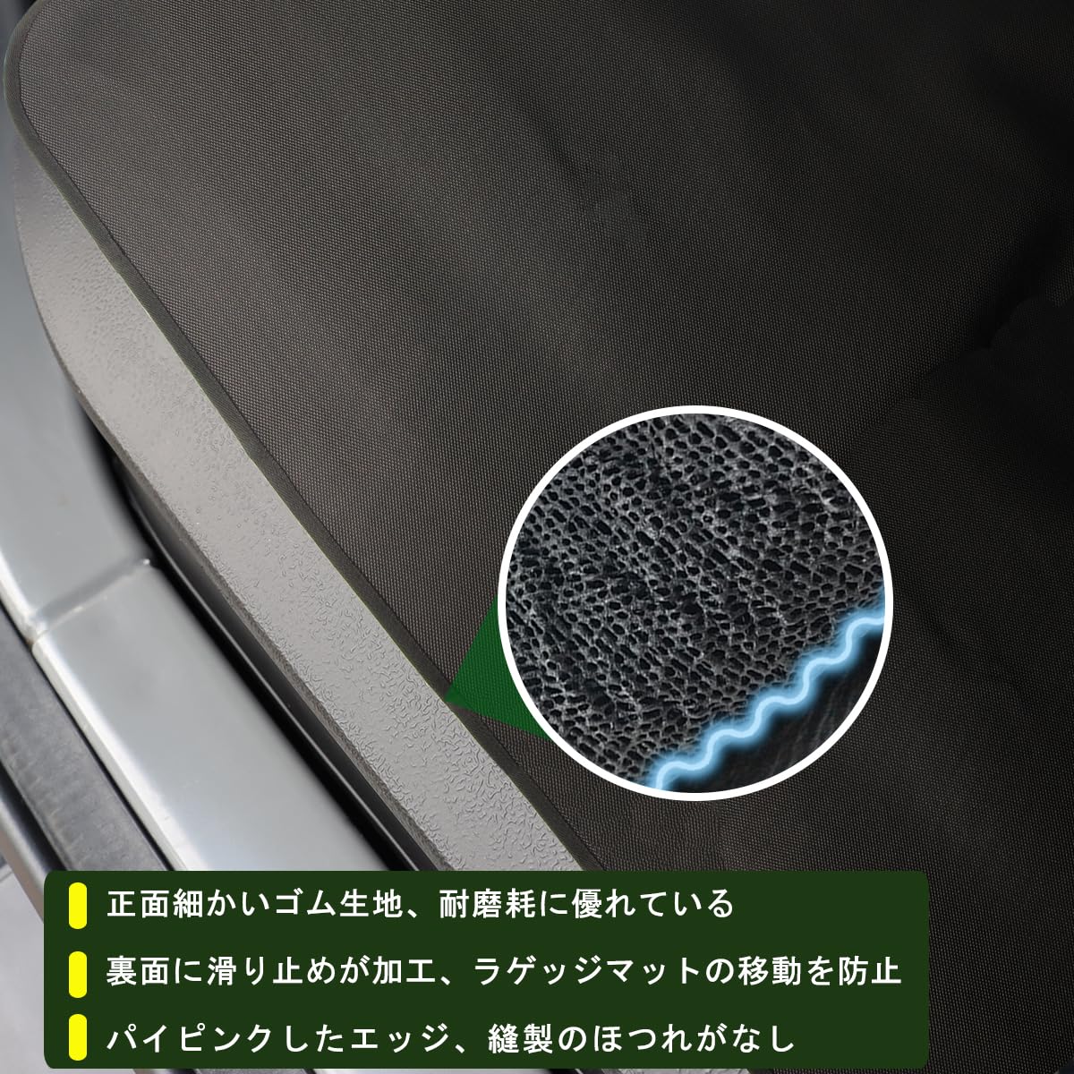 ラゲッジマット 新型ジムニー用 JB64W JB74W 専用 ラゲッジマット 撥水 荷台マット 汚れに強い 後部座席 滑り止め ゴム製 耐久性 取付簡単 ジムニー用 ブラック