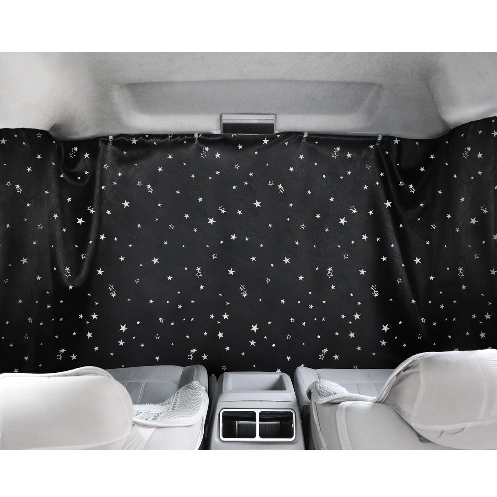 車 カーテン車中泊 2枚入り マグネットカーテン 遮光 厚手 日よけ 磁石貼付 プライバシー保護 フロントカーテン 紫外線対策 防災 取付簡単 パーツ付き 260cmx90cm 星柄