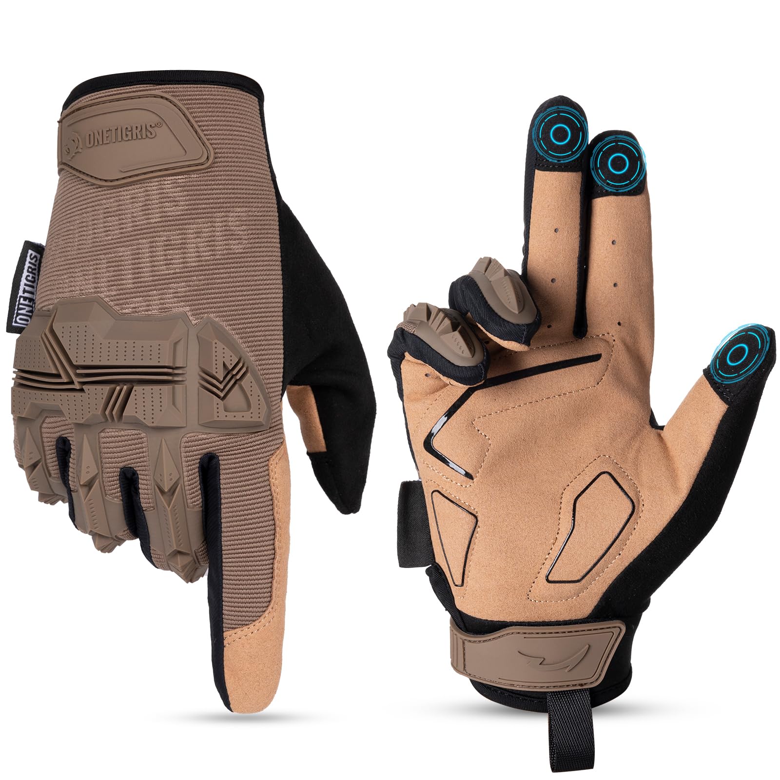 バイク グローブ タクティカルグローブ 3D立体 春夏秋冬用 スマホ対応 PVCプロテクター 米軍レベル保護..