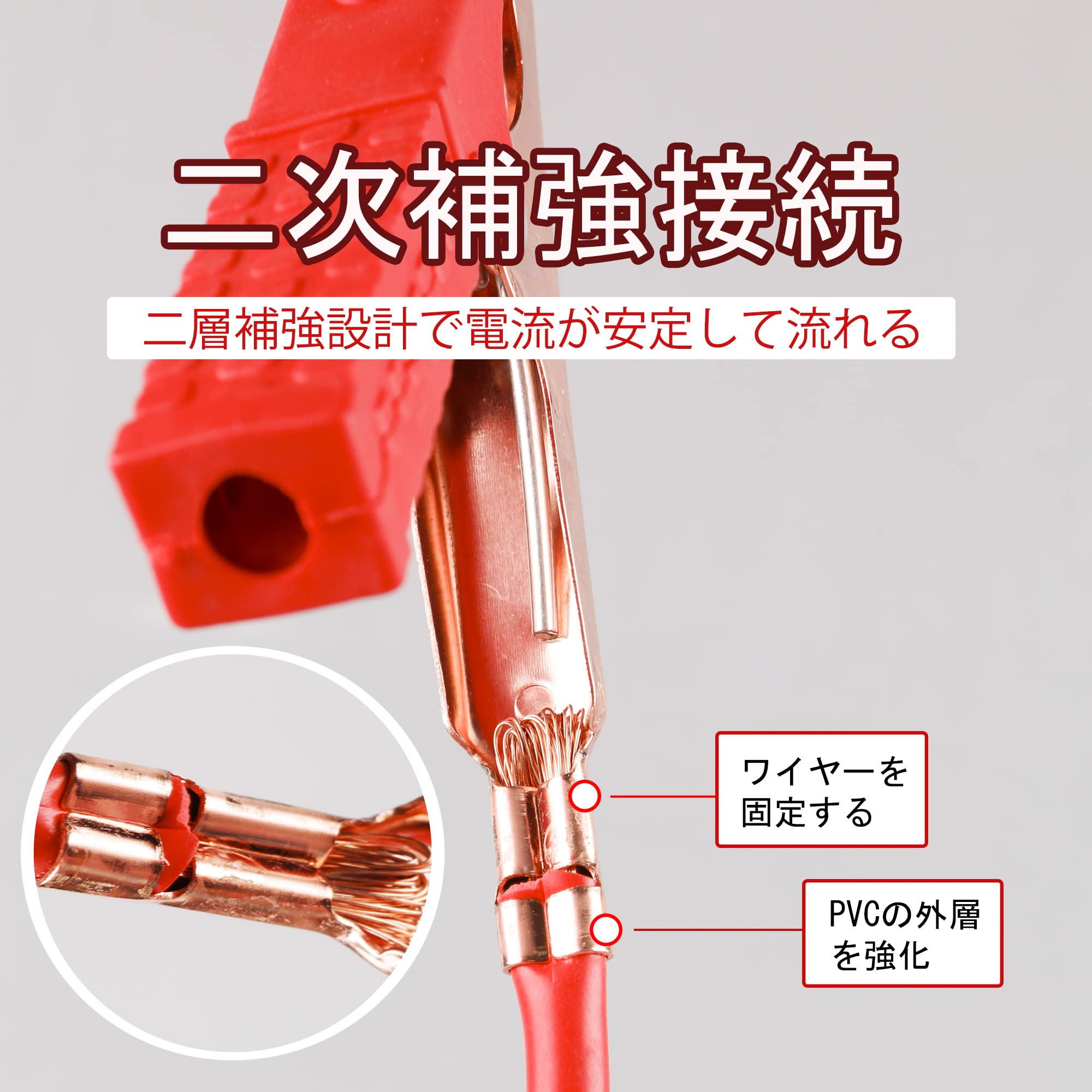ブースタケーブル 50A 3.5M 12V車対応 バイク?軽自動車?コンパクトカー?普通自動車?HV車対応 車の緊急始動 エンジン始動 故障車 救援 バッテリー充電 起動ケーブル 収納バッグ付き 日本語説明付き