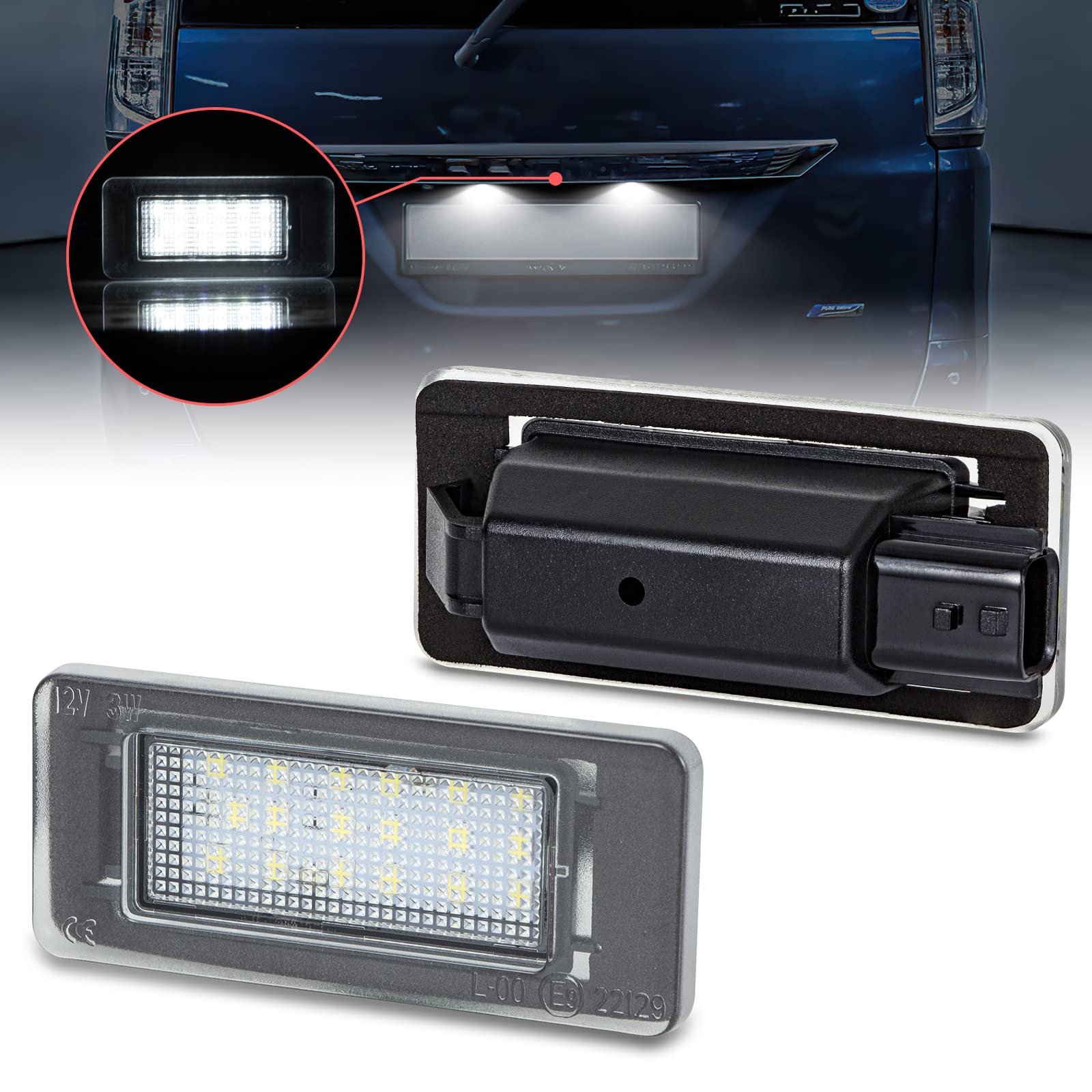 新型 エクストレイル T33 セレナC27 LEDナンバー灯 エクストレイルT32 ローグJ50 スカイラインクロスオーバー Z51型 Z50型 ムラーノB30 ラフェスタF50 シーマJ50 インフィニティQ45など対応ライセンスランプ LED 日産適用